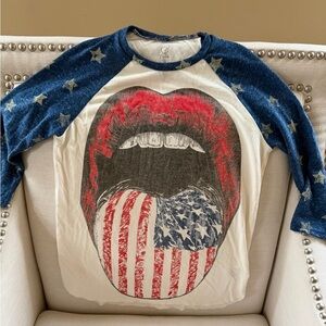 Lauren Moshi Girls Sz 8 Baseball Tee fab condition